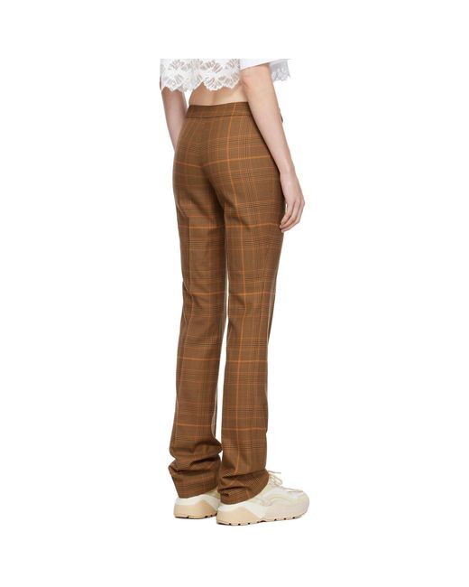Stella McCartney Multicolor Brown Exposed Zip-fly Trousers