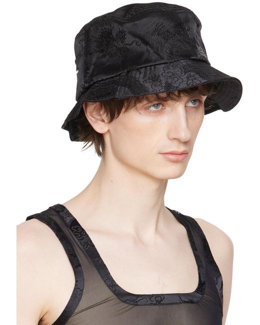 Chapeau bob noir à motif graphique en tissu jacquard Feng Chen Wang pour homme en coloris Black