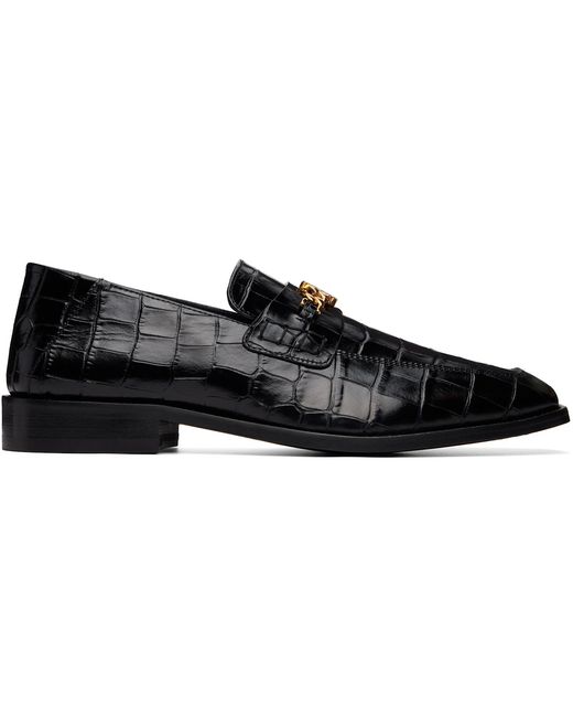 Amiri Black Croc Ma Slip-On Loafers for men