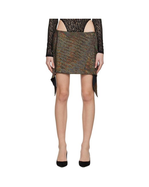 Puppets and Puppets Black Asymmetric Miniskirt