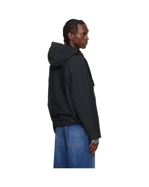 Studio Nicholson Black Aaron Levine Edition Kirby Popover Jacket for men