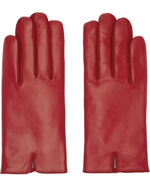 Handsome Stockholm Red Ssense Exclusive Essentials Gloves for men