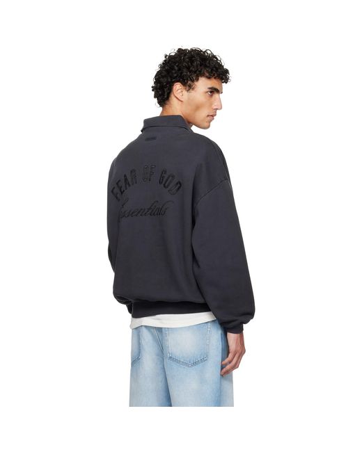 Fear Of God Black Holiday Embroidered Classic Polo for men