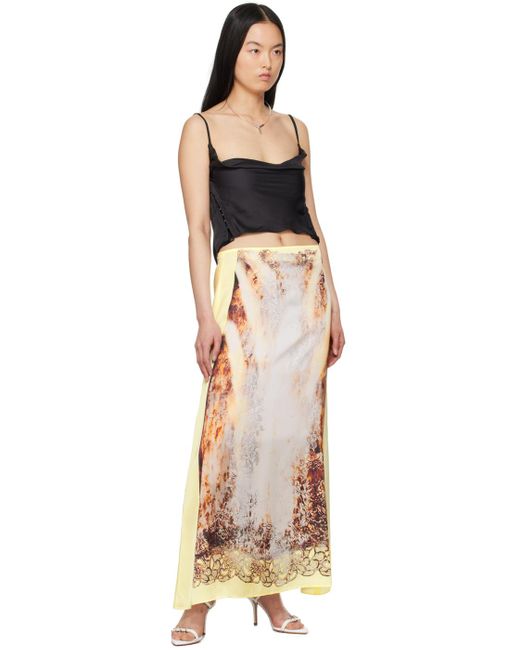 Y. Project Multicolor Lace Print Maxi Skirt