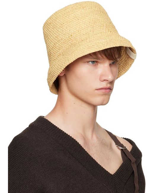 メンズ Jacquemus Le Chouchouコレクション Le Bob Raphia バケットハット Black