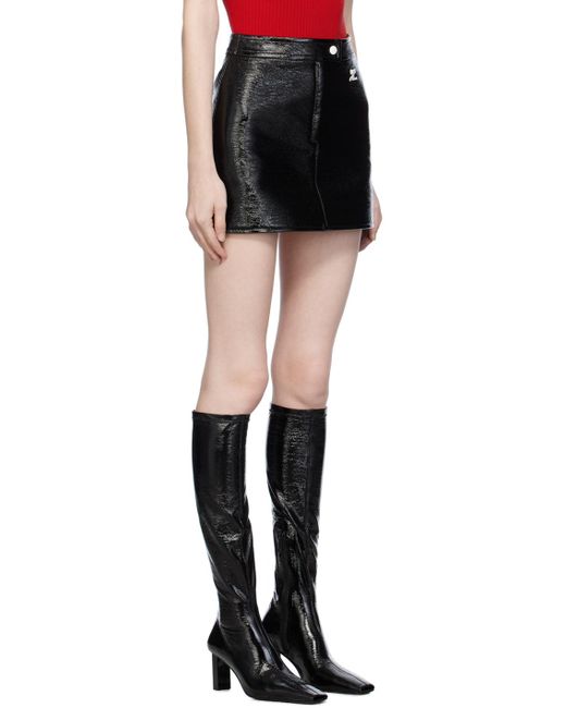 Courreges Black Reedition Miniskirt