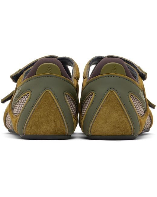 The Attico Black Khaki Floor 01 Ballerina Flats