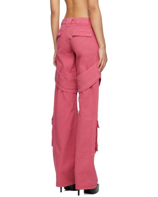 Blumarine Red Ssense Exclusive Pink Denim Cargo Pants
