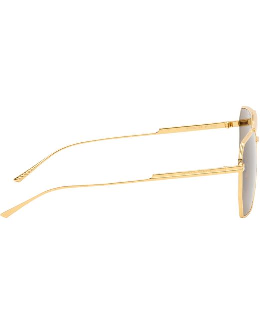 Bottega Veneta Black Classic Aviator Sunglasses