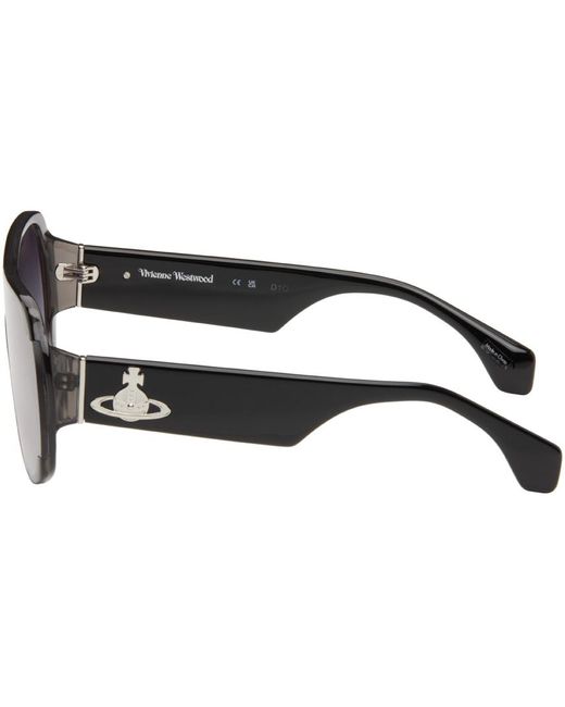 Vivienne Westwood Black Atlanta Sunglasses for men