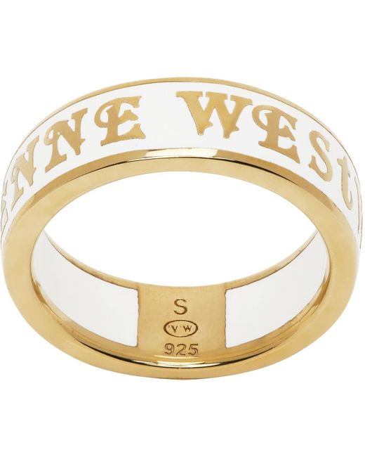 Vivienne Westwood Metallic Conduit Street Ring for men