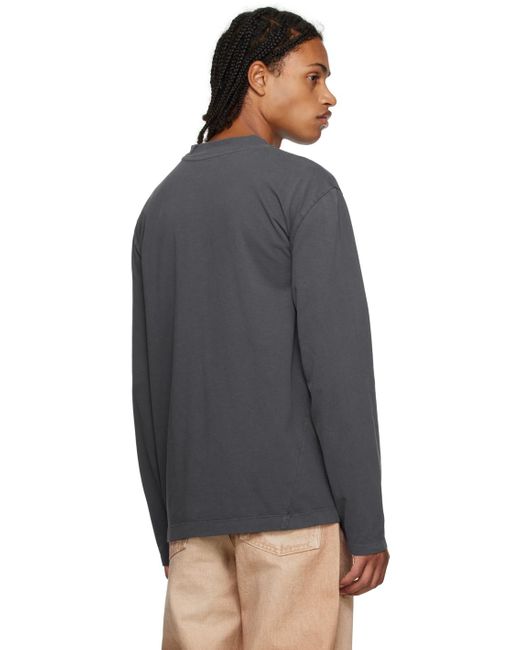 Our Legacy Black Gray Twisted Long Sleeve T-shirt for men