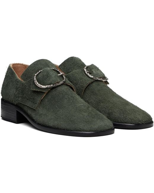 Enfants Riches Deprimes Black Suede Pope Loafers for men