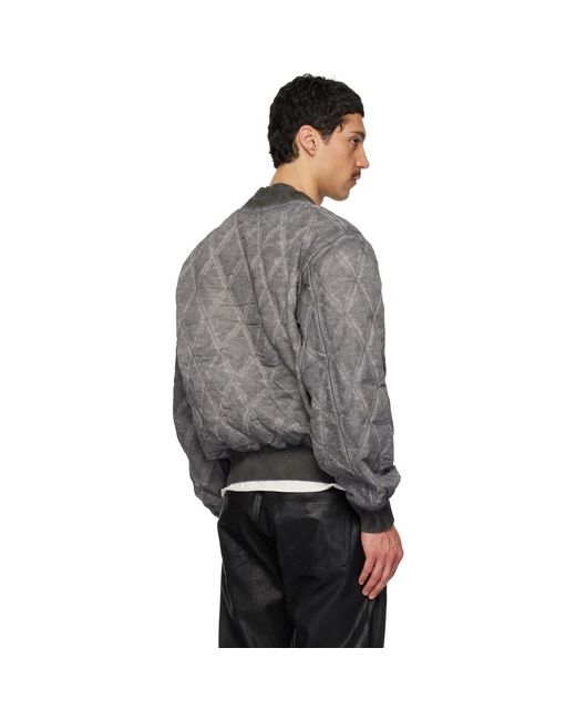 DIESEL Gray J-Type-Treat Bomber Jacket for men