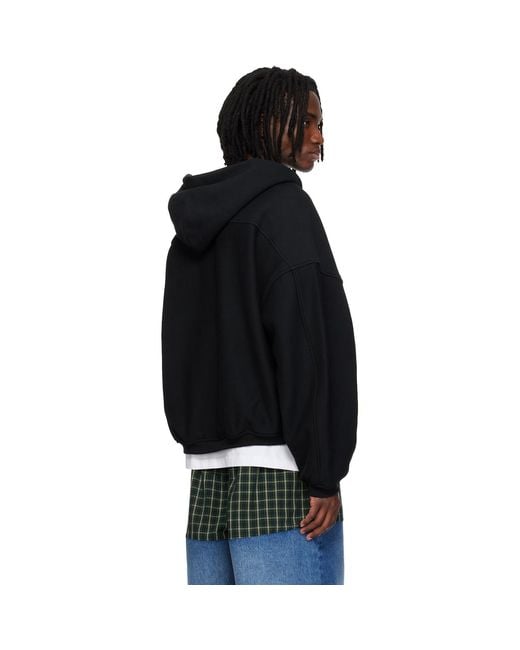 Alexander Wang Black Star Zip Up Hoodie for men