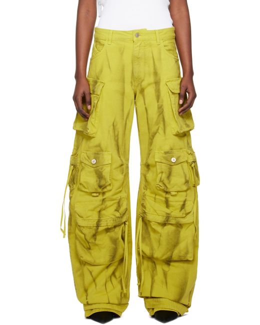 The Attico Yellow Fern Jeans