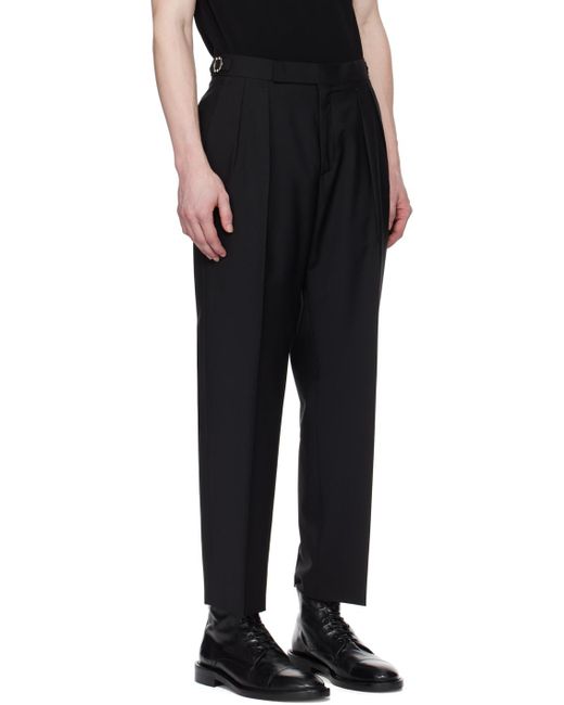 Paul Smith Black Pleated Trousers for men