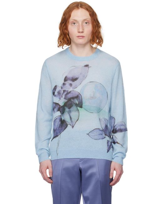 Paul Smith Blue Printed Sweater for men
