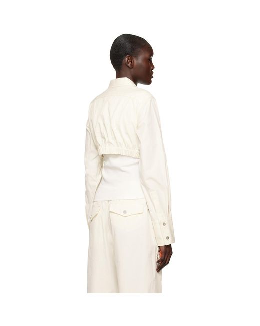Dion Lee Natural Off-white Safety Slider Shirt