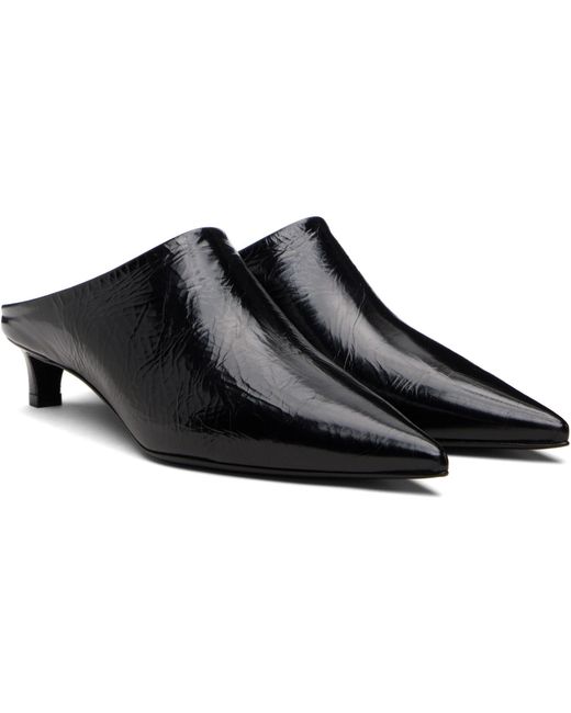 Jil Sander Black Mule Heels