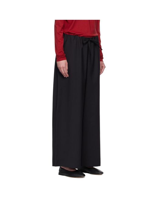 Totême Black Drawstring Dinner Trousers