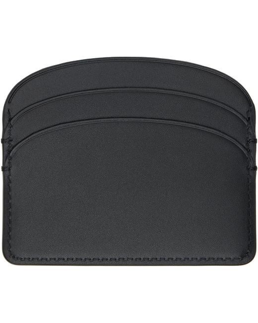 A.P.C. Black Demi-Lune Card Holder