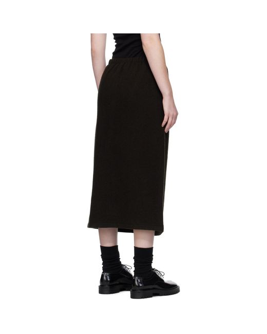 Rier Black Wrap Midi Skirt