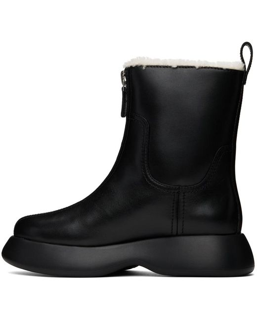 3.1 Phillip Lim Black Mercer Zip Shearling Boots