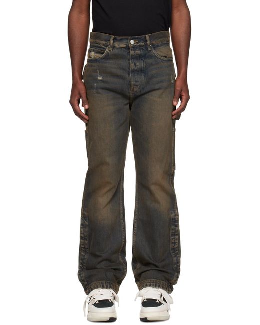 Amiri Black Indigo Stack Workman Jeans for men