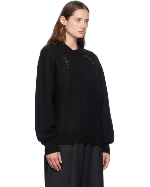 Simone Rocha Black Embellished Sweater