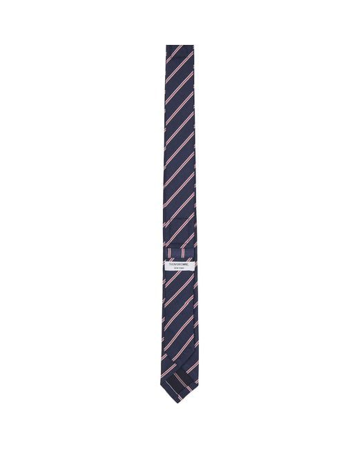 Thom Browne Purple Jacquard 'Browne 65' Tie for men