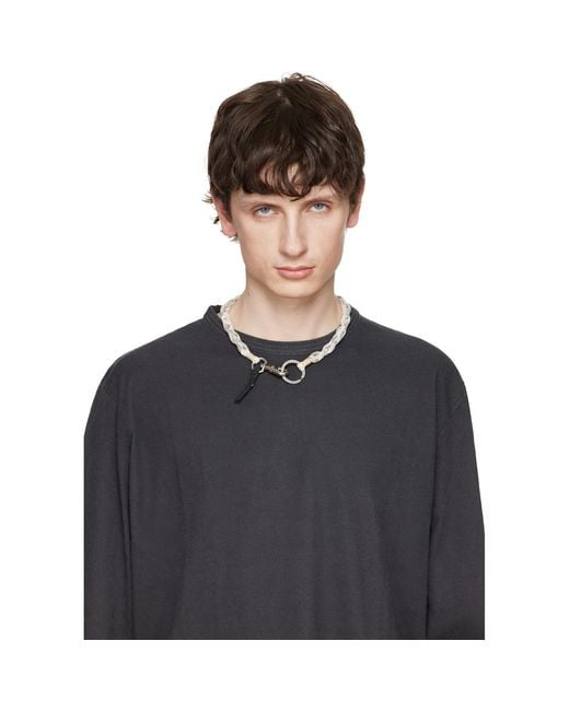 Our Legacy Metallic Lace Ladon Necklace for men