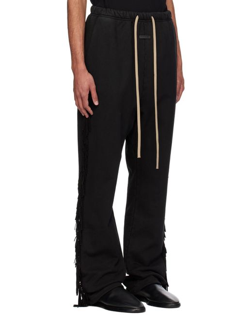 Fear Of God Black Fringe Sweatpants for men