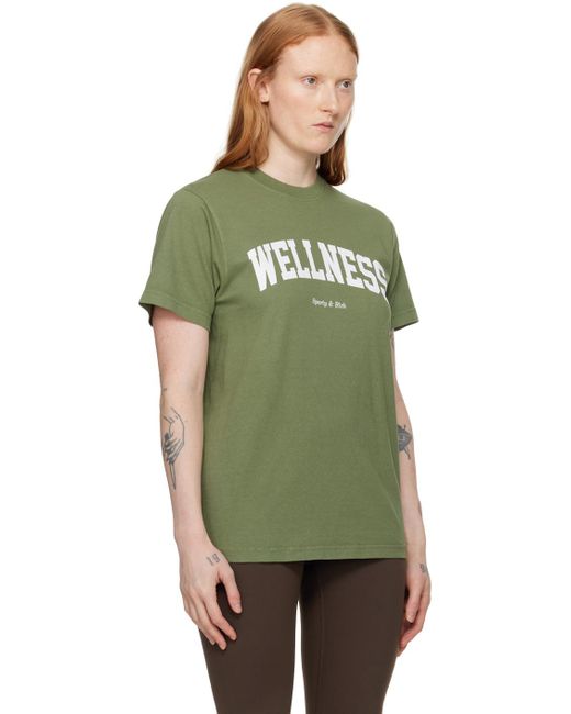 Sporty & Rich Green 'wellness' Ivy T-shirt