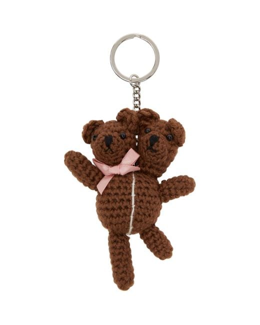 Marc Jacobs Brown Heaven By Double Headed Teddy Keychain