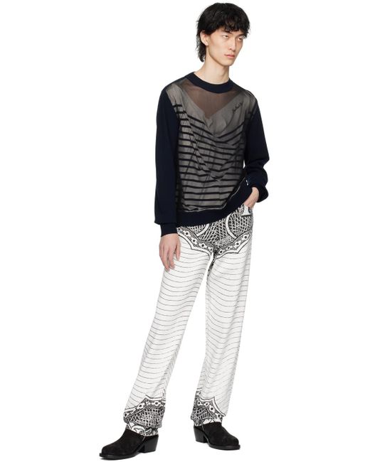 Jean Paul Gaultier Black 'the Oversized Marinière' Sweater for men