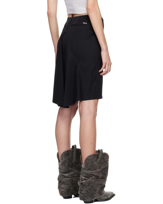 DSquared² Black Plunged Tailor Miniskirt