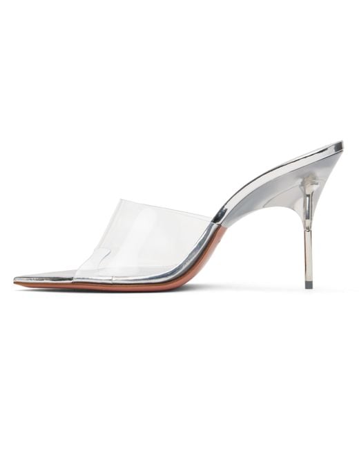 AMINA MUADDI Black Transparent Bianca Glass Slipper 95 Mules