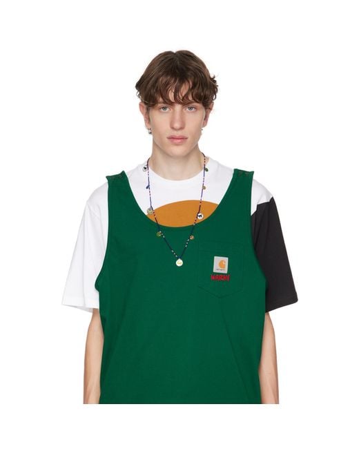 Marni Black Beaded Necklace for men