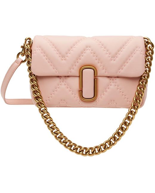 Marc Jacobs Pink 'the Quilted Leather J Marc' Shoulder Bag