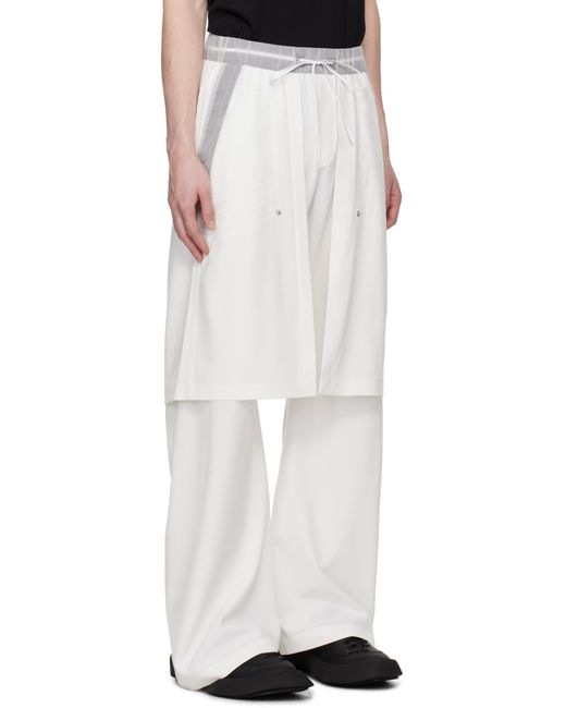 CARNET ARCHIVE White Skirt Trousers for men