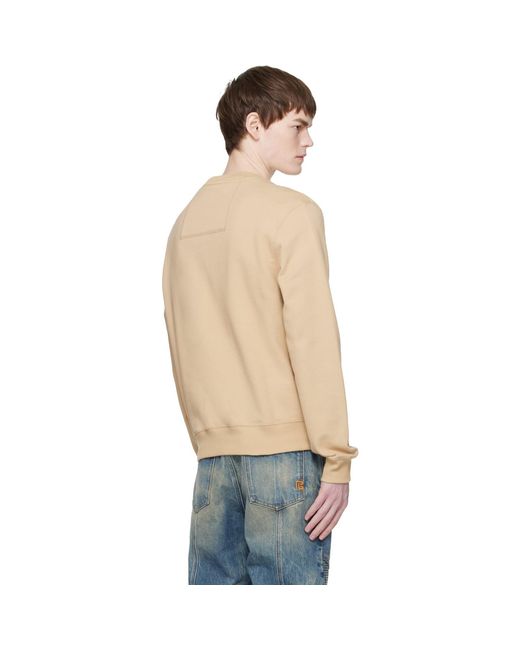 Pull Molletonné Brun Clair À Appliqué À Logo Lanvin pour homme en coloris Blue