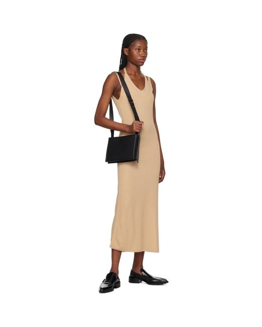 Joseph Black V-neck Maxi Dress