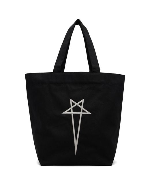 Rick Owens Black Temple Mini Beach Tote for men