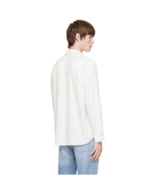 MM6 by Maison Margiela White Cotton Poplin Shirt for men
