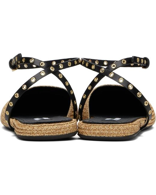 Alaïa Brown Raffia Mules