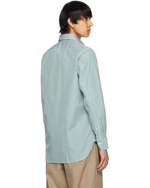 Drake's Blue Stripe Shirt for men