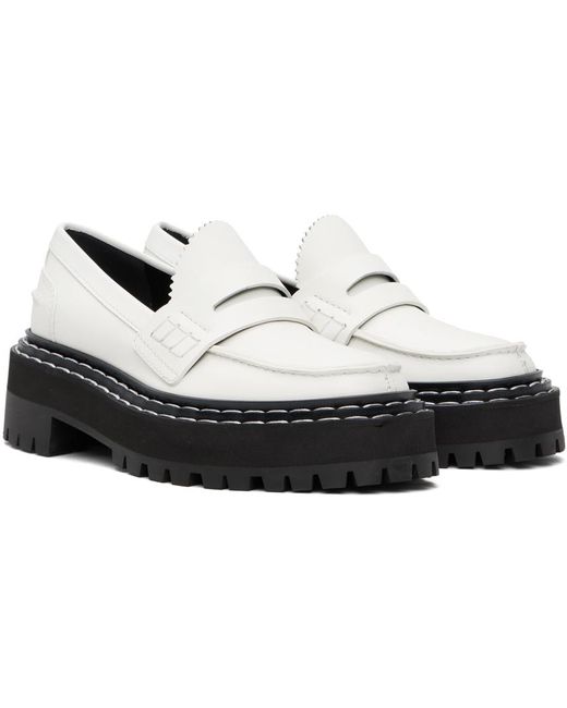 Proenza Schouler Black Off-white Lug Sole Platform Loafers