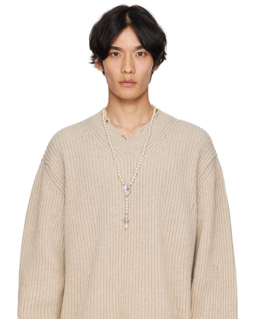 Long Collier Calista À Perles Vivienne Westwood pour homme en coloris Black