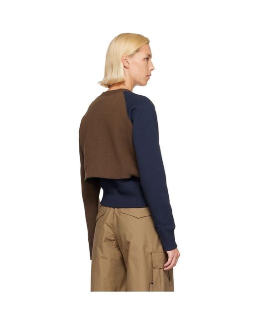 Sacai Brown Sponge Sweat Sweatshirt